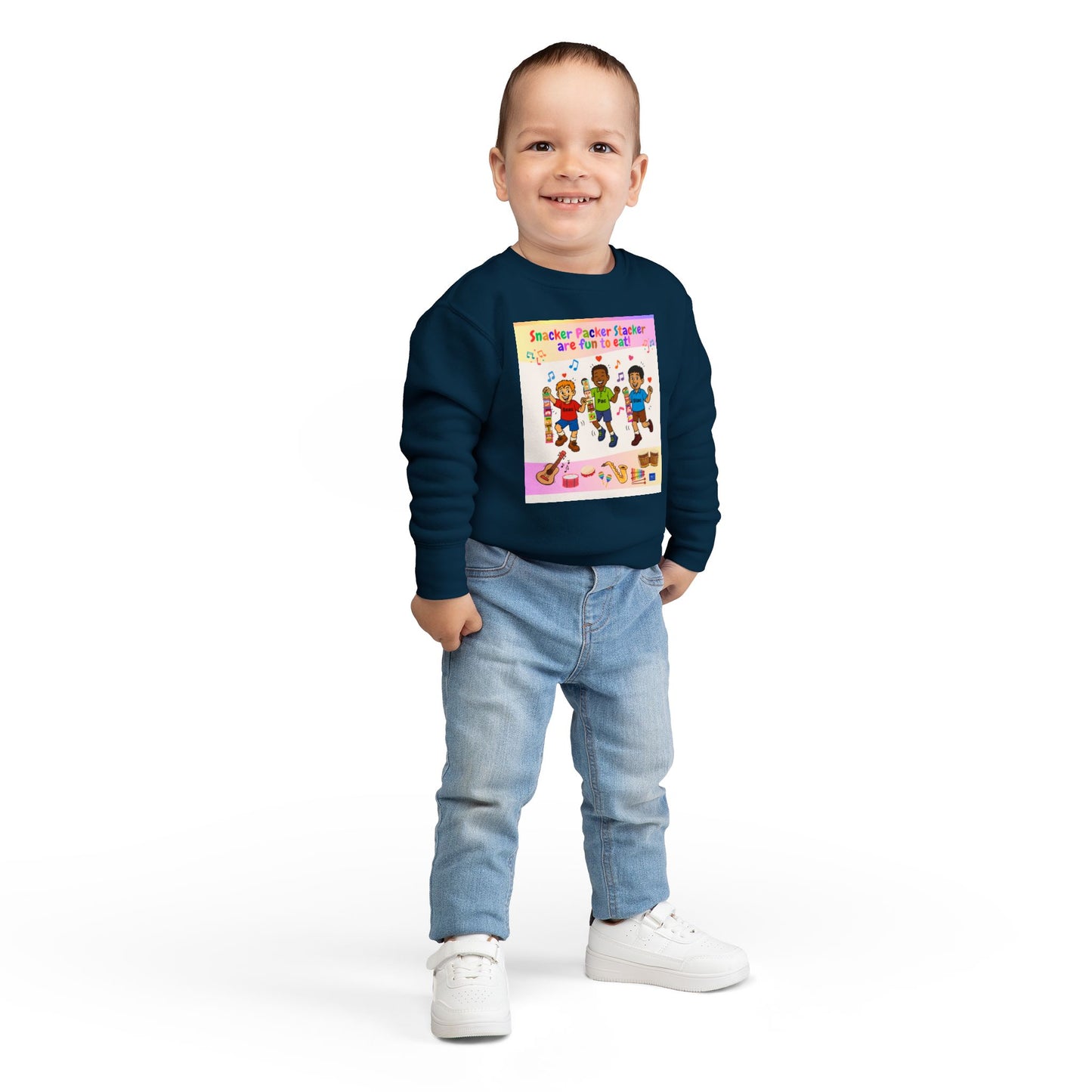Toddler Fun Sweatshirt with Snack Packer Design
