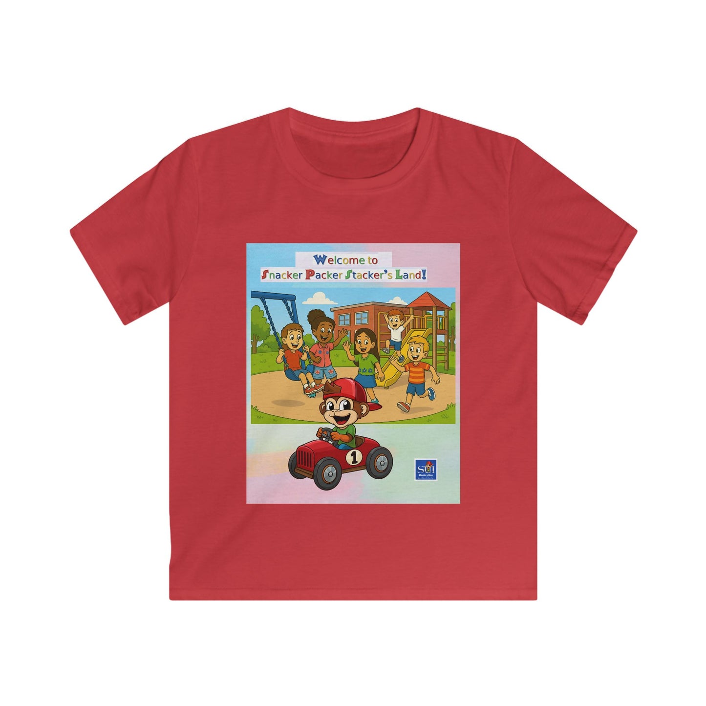 Kids Softstyle Tee - Welcome to Playtime Paradise Design