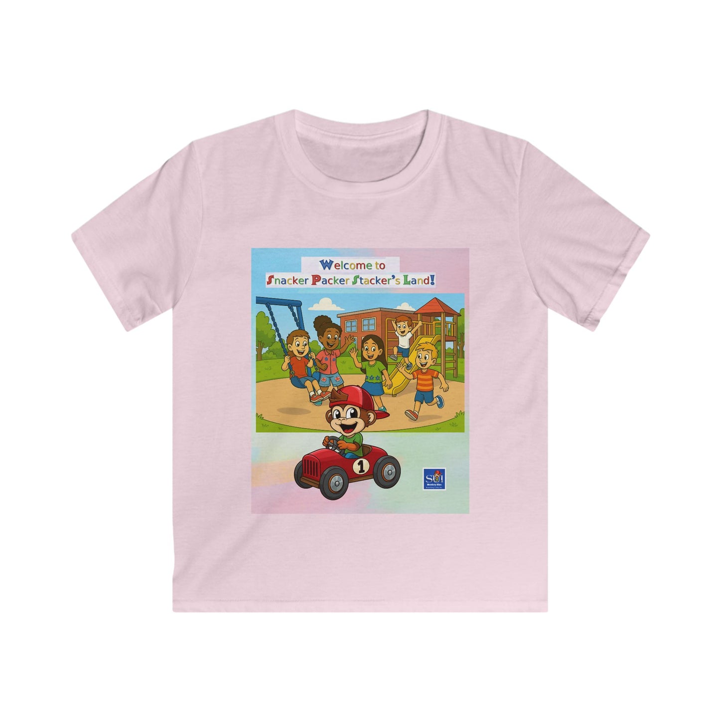 Kids Softstyle Tee - Welcome to Playtime Paradise Design