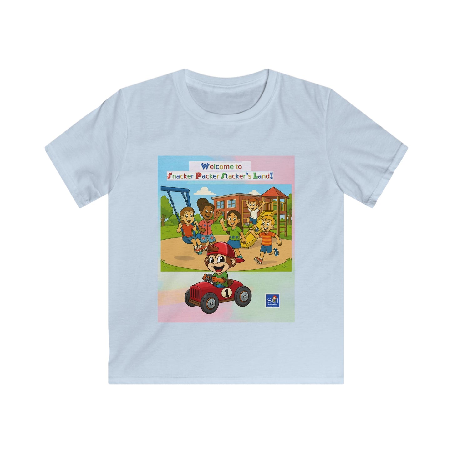 Kids Softstyle Tee - Welcome to Playtime Paradise Design