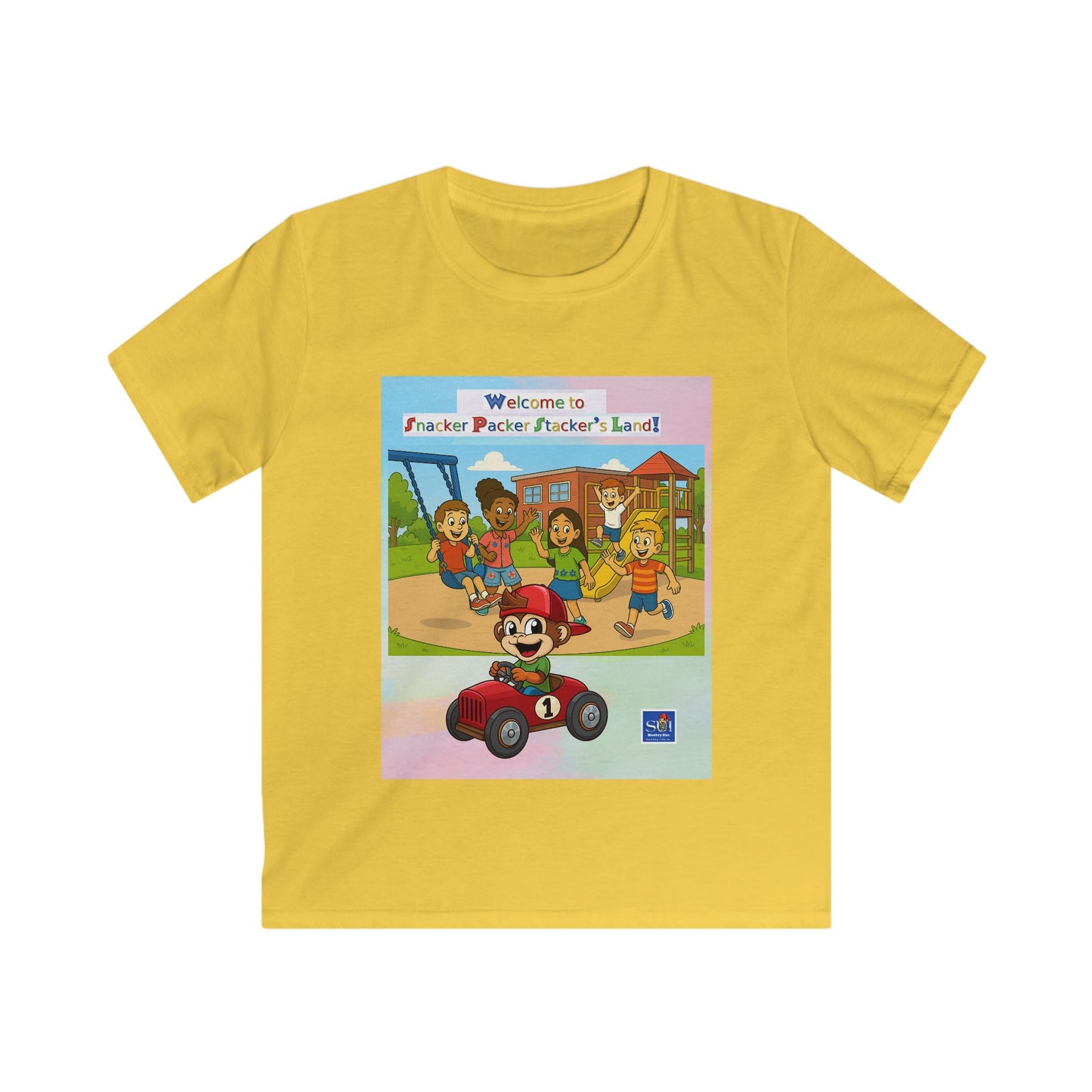 Kids Softstyle Tee - Welcome to Playtime Paradise Design