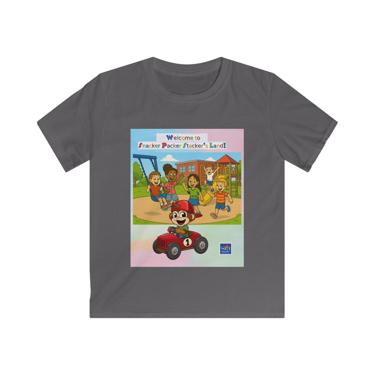 Kids Softstyle Tee - Welcome to Playtime Paradise Design