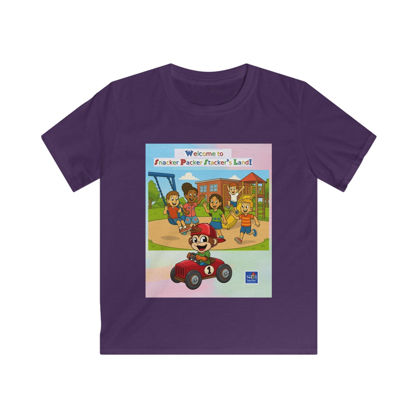 Kids Softstyle Tee - Welcome to Playtime Paradise Design