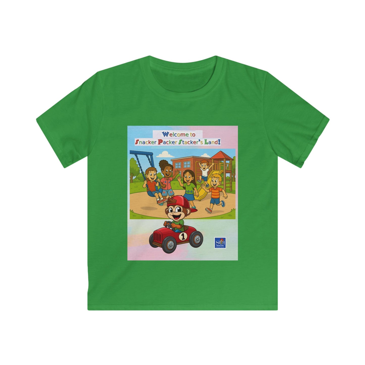 Kids Softstyle Tee - Welcome to Playtime Paradise Design