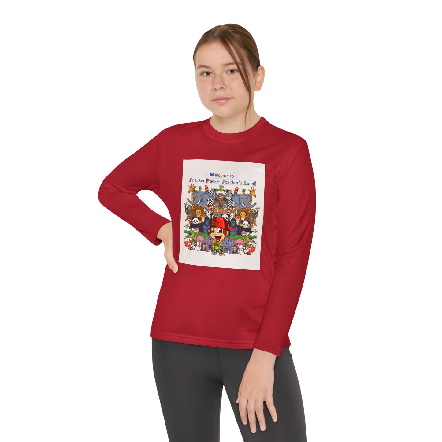 Youth Long Sleeve Competitor Tee with Fun Animal Design