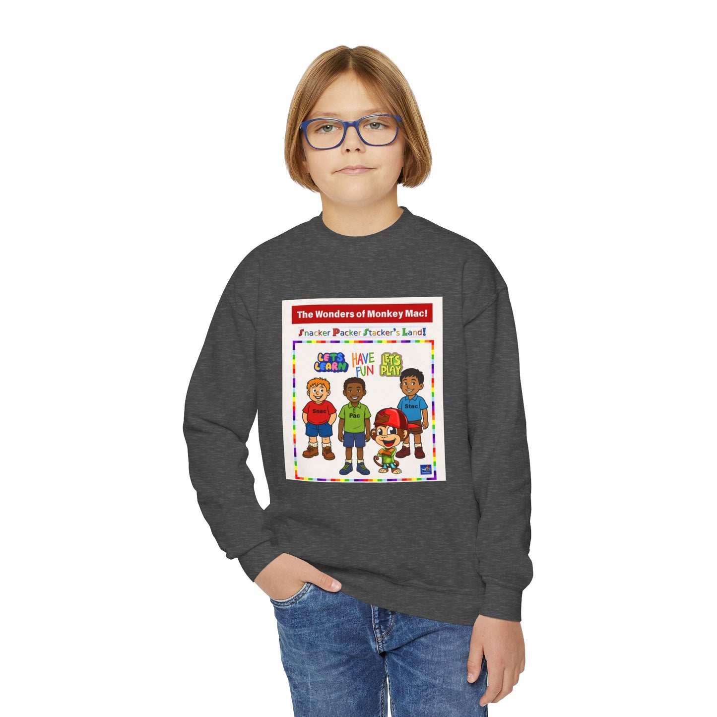 Youth Crewneck Sweatshirt - Welcome to Fun Land Design