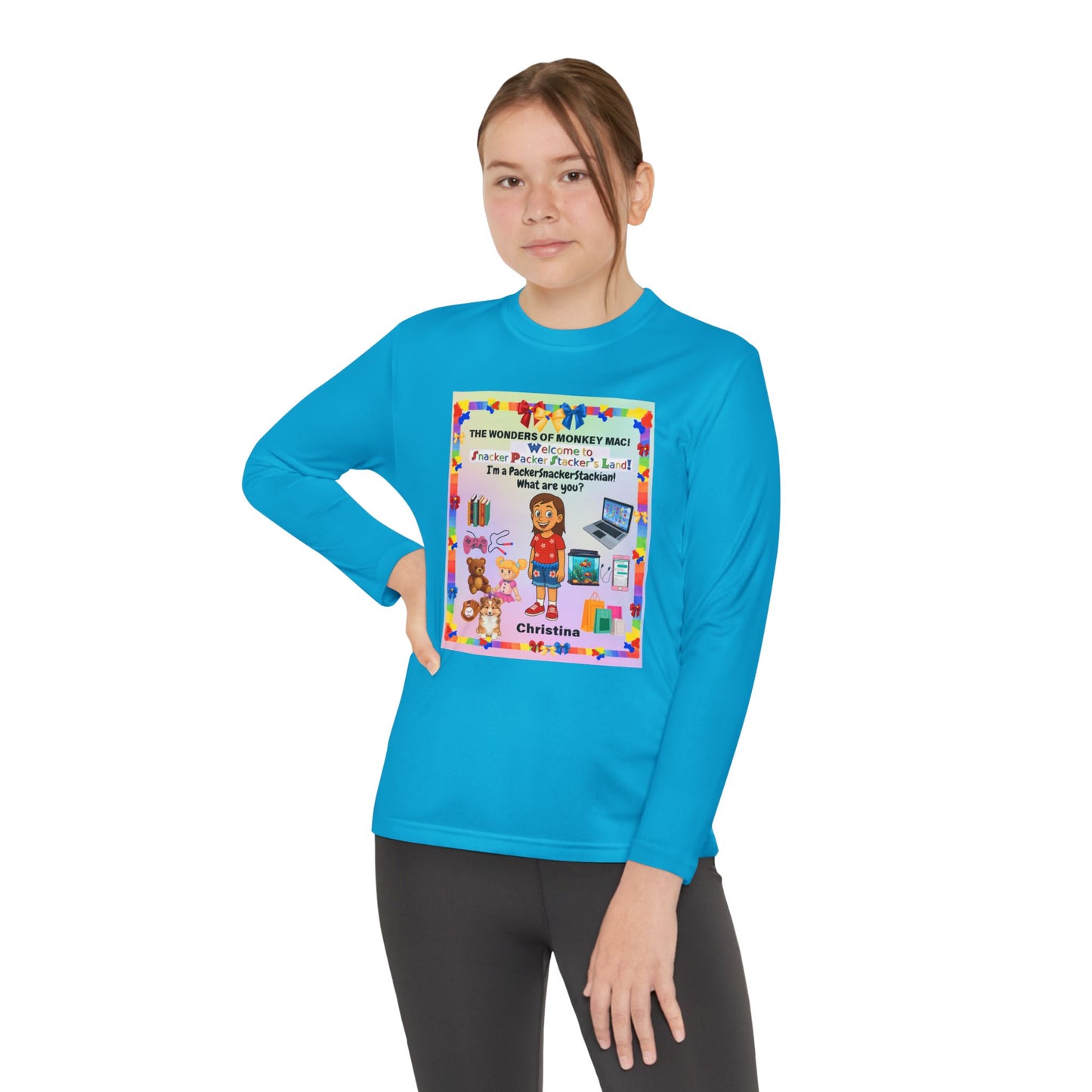 Youth Long Sleeve Tee — "I'm a Pantherchaser" Colorful Kids Reading & School Shirt