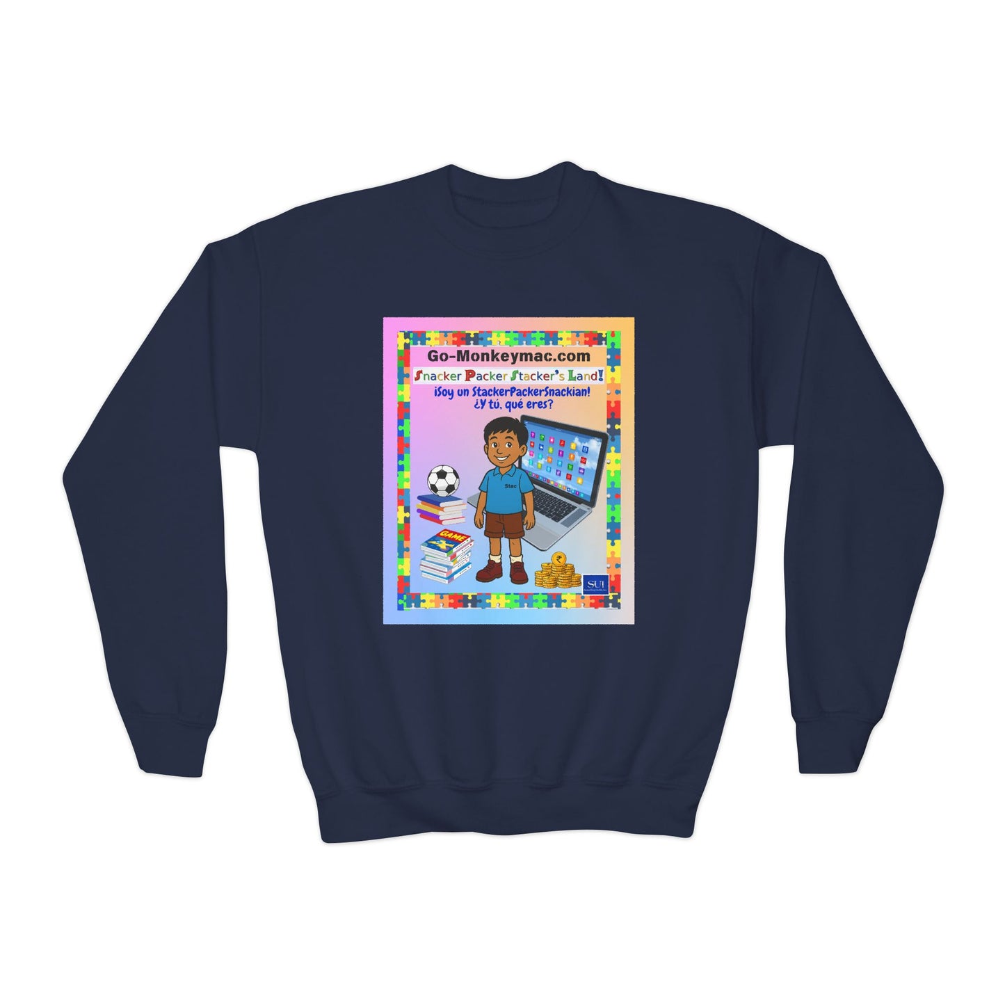 Youth Crewneck Sweatshirt - "I'm a Teacher's Favorite, What Are You?"