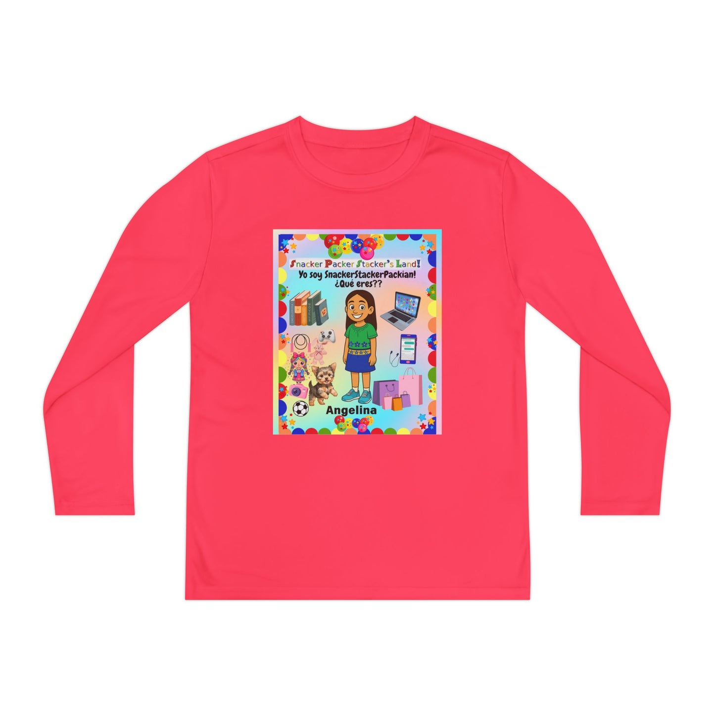 Youth Long Sleeve Tee — Personalized 'Angelina' Birthday/School Celebration Design