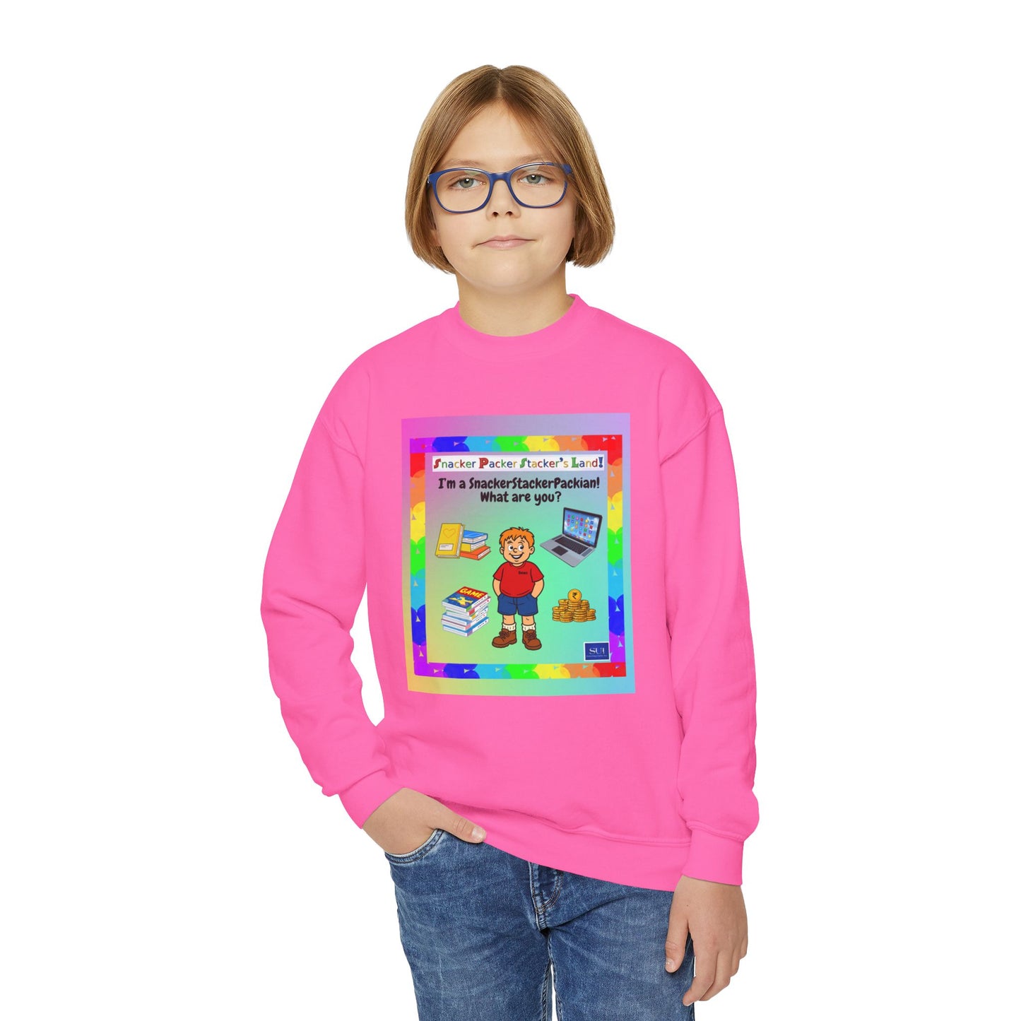 Youth Crewneck Sweatshirt - Inspirational Design for Kids