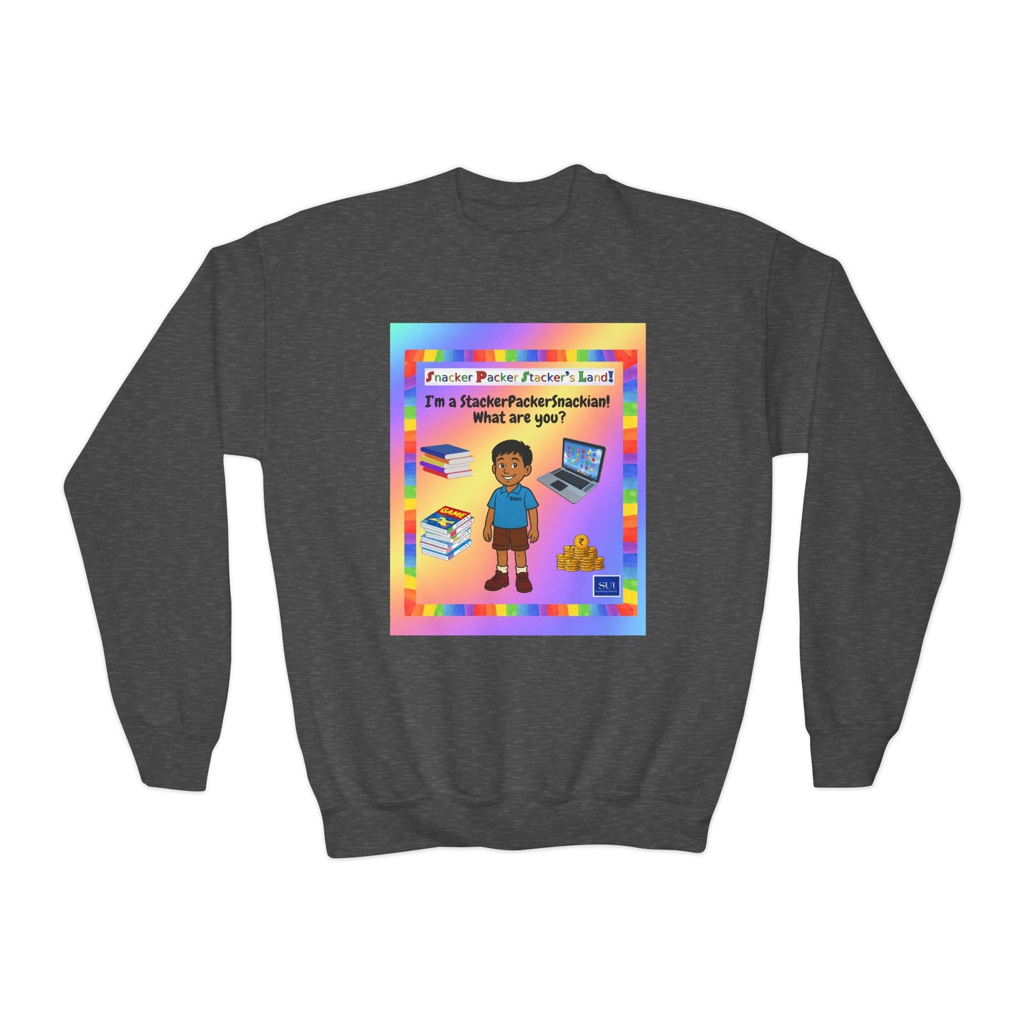 Youth Crewneck Sweatshirt - "I'm a Teacher's Favorite, What Are You?"