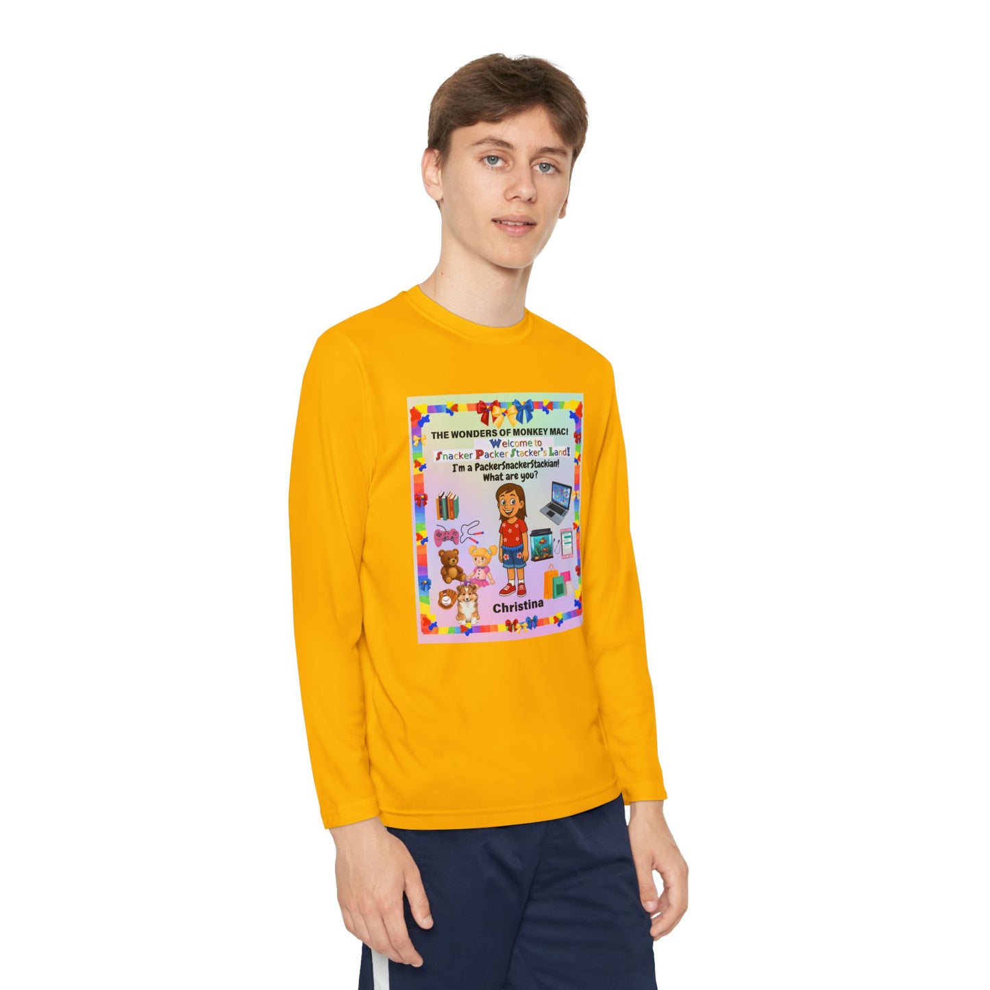 Youth Long Sleeve Tee — "I'm a Pantherchaser" Colorful Kids Reading & School Shirt