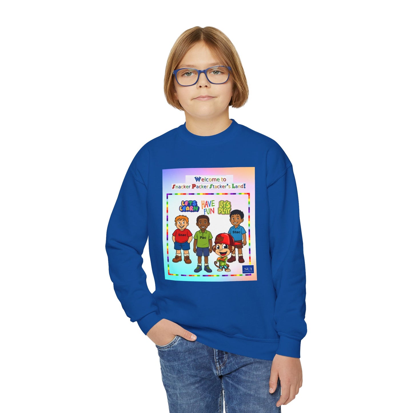 Youth Crewneck Sweatshirt - Welcome to Fun Land Design