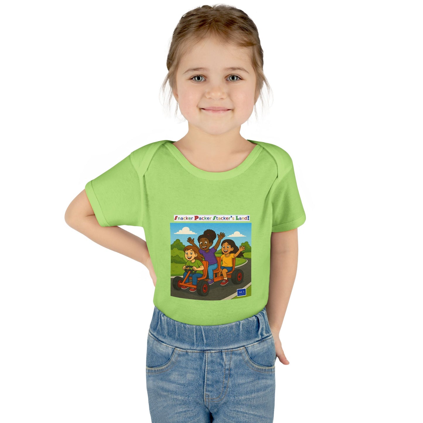 Playful Infant Bodysuit with Fun Cartoon Design