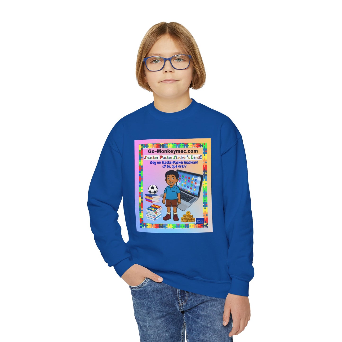 Youth Crewneck Sweatshirt - "I'm a Teacher's Favorite, What Are You?"