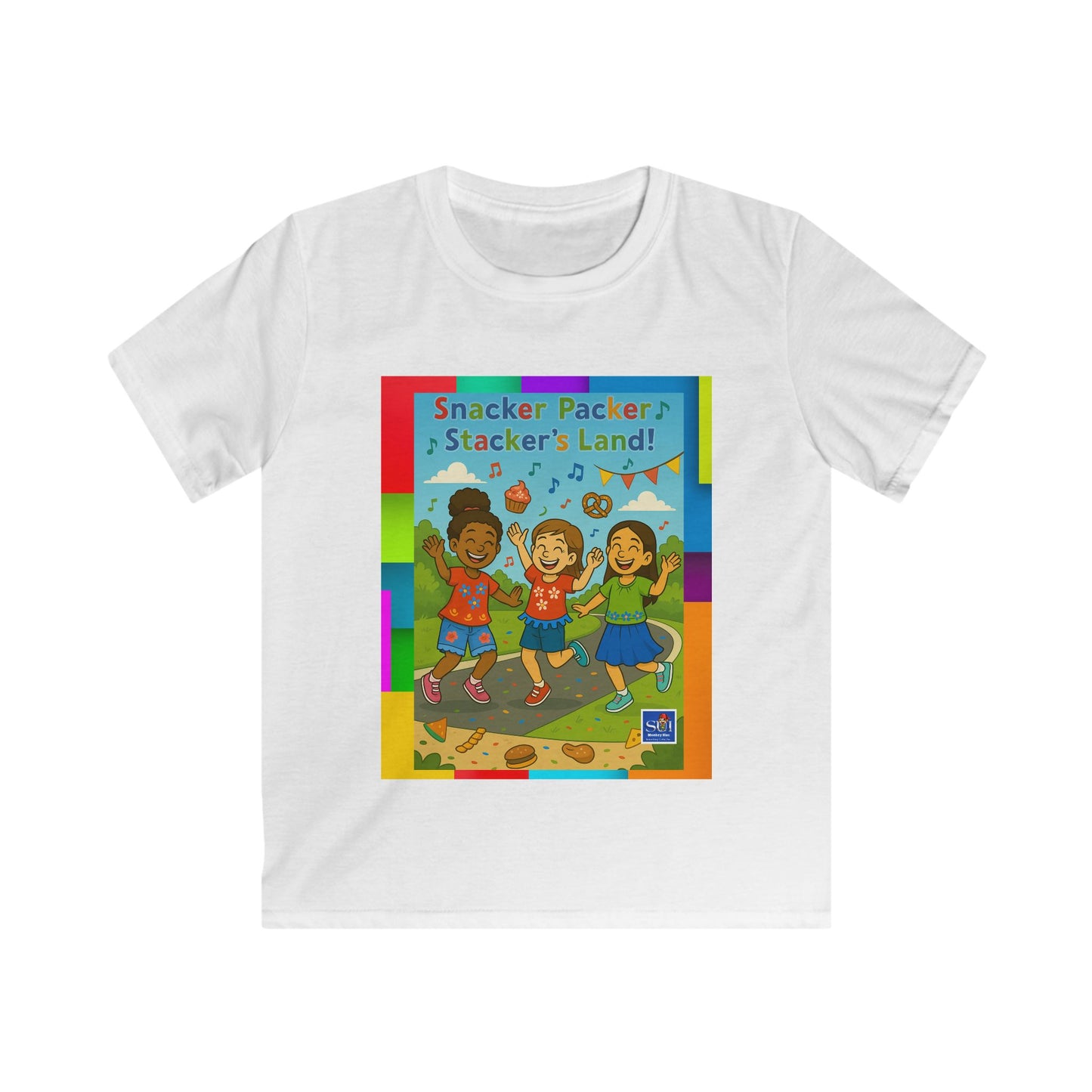 Smacker Packer Kids Softstyle Tee - Fun & Colorful Cartoon Design
