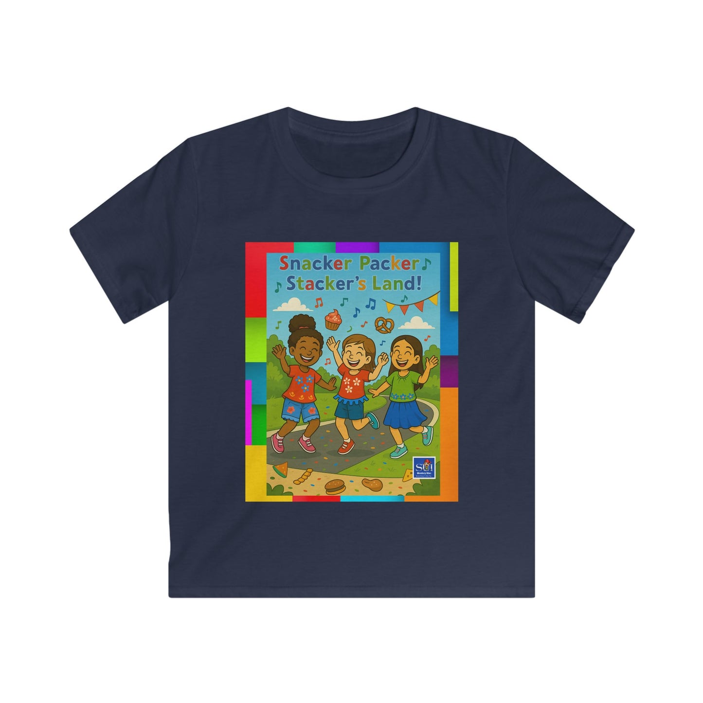 Smacker Packer Kids Softstyle Tee - Fun & Colorful Cartoon Design