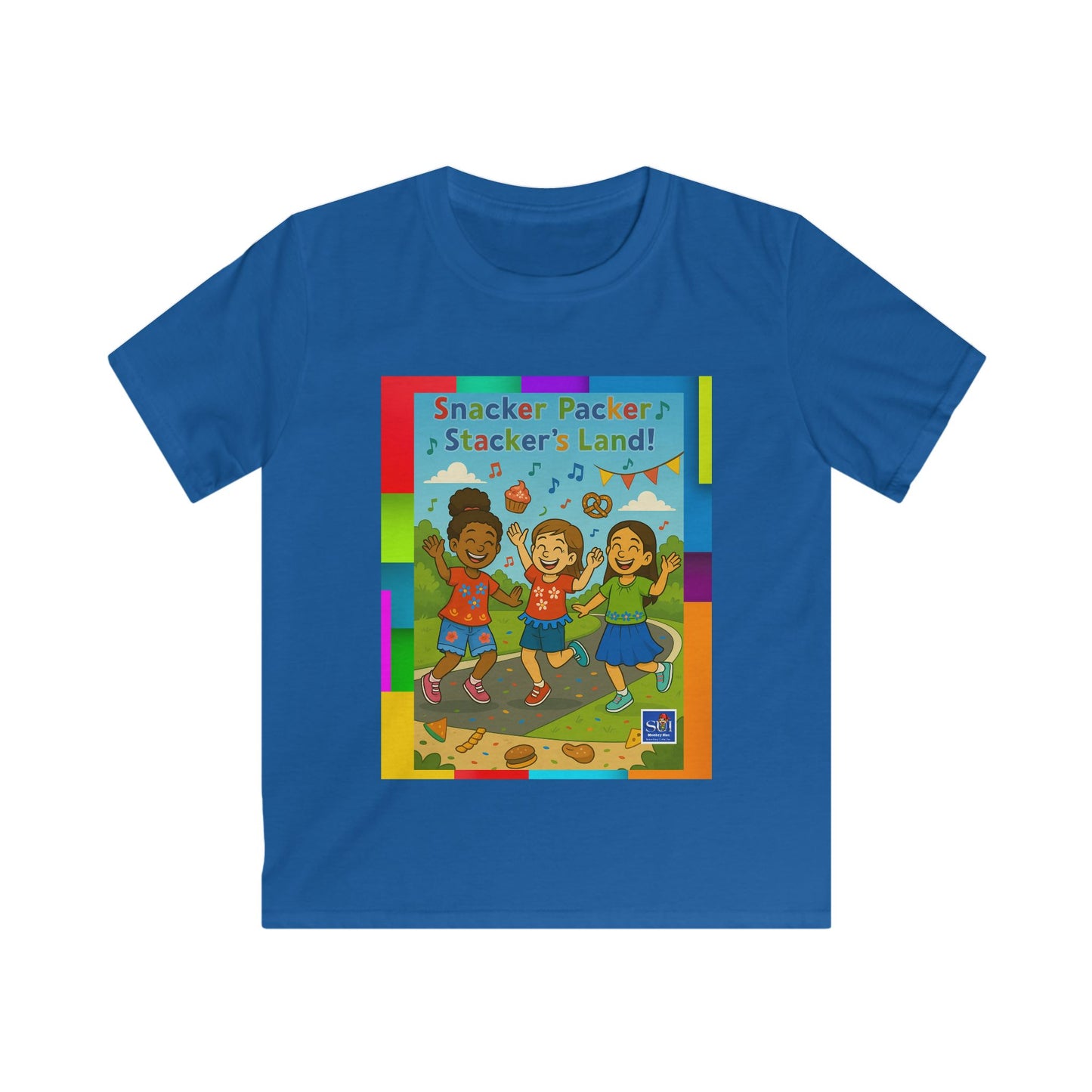 Smacker Packer Kids Softstyle Tee - Fun & Colorful Cartoon Design