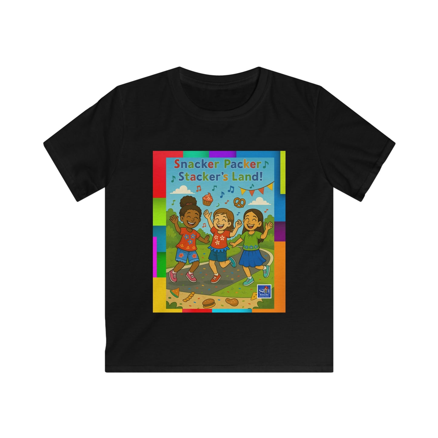 Smacker Packer Kids Softstyle Tee - Fun & Colorful Cartoon Design