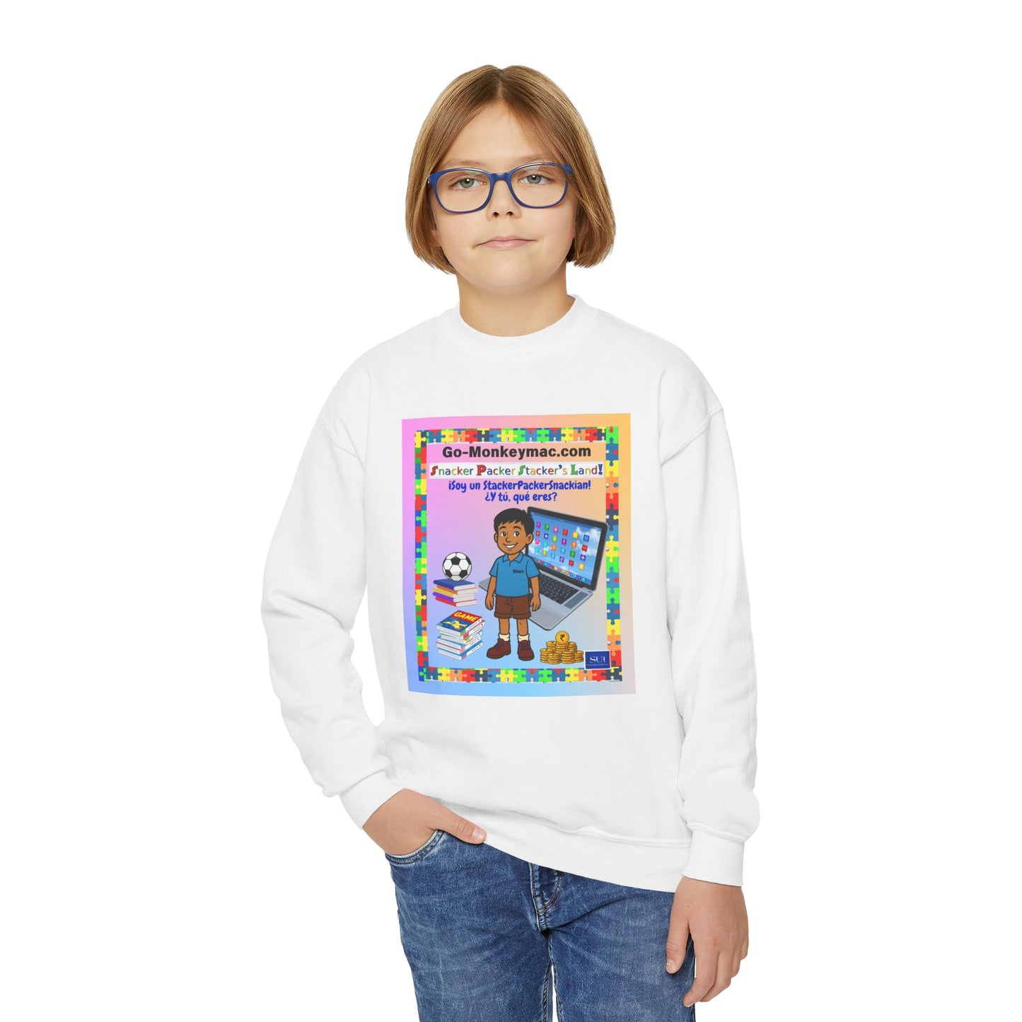 Youth Crewneck Sweatshirt - "I'm a Teacher's Favorite, What Are You?"