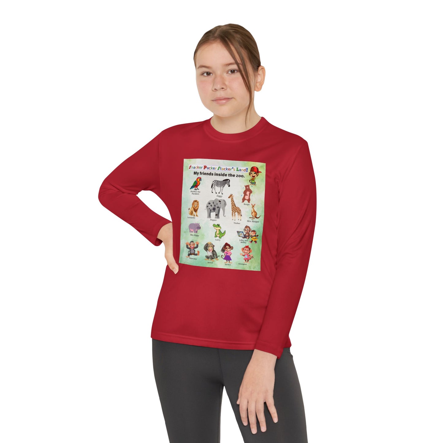 Youth Long Sleeve Competitor Tee - Animal Friends Adventure Design