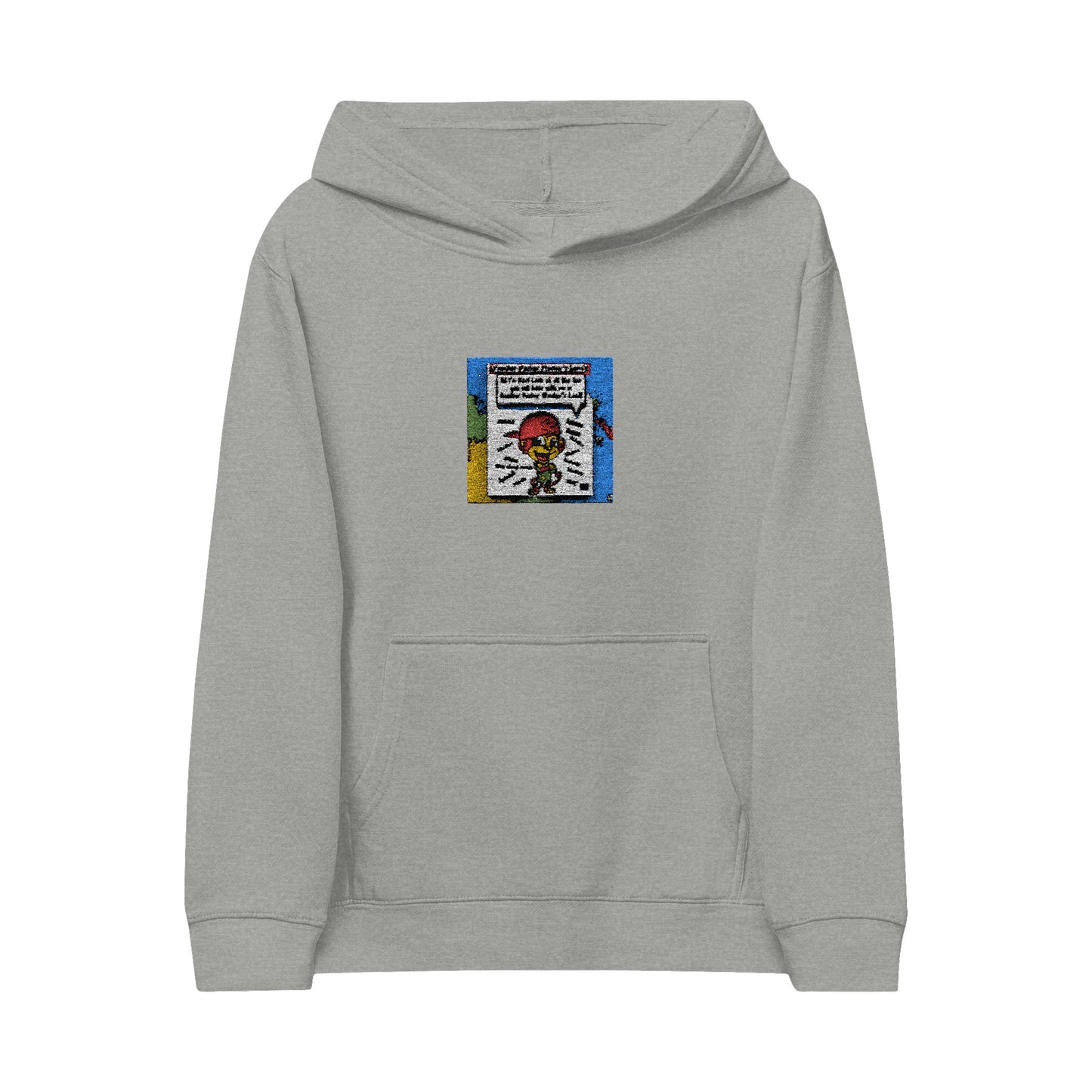 Colorful Embroidered Kids Fleece Hoodie