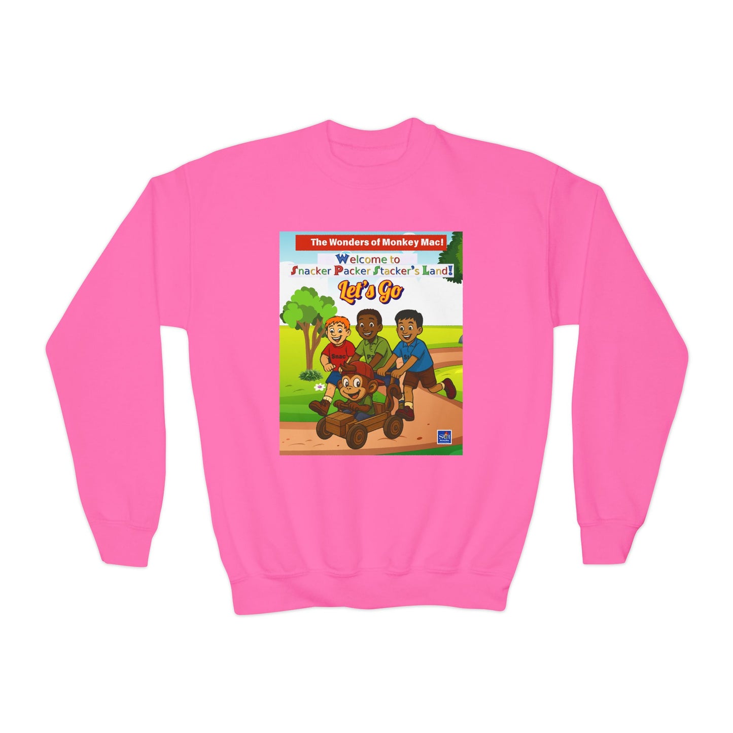 Kids' Cartoon Adventure Crewneck Sweatshirt