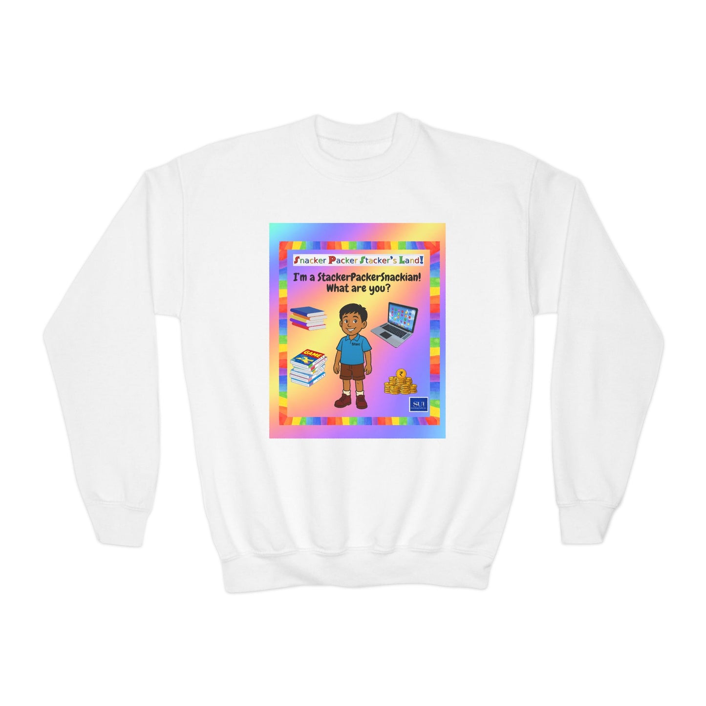 Youth Crewneck Sweatshirt - "I'm a Teacher's Favorite, What Are You?"