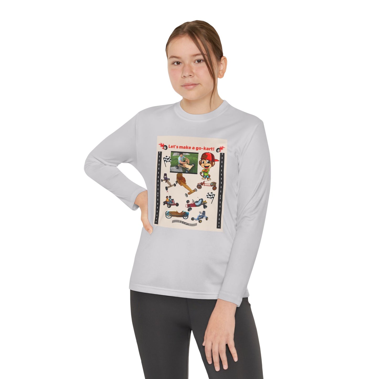 Youth Go-Kart Adventure Youth Long Sleeve Tee