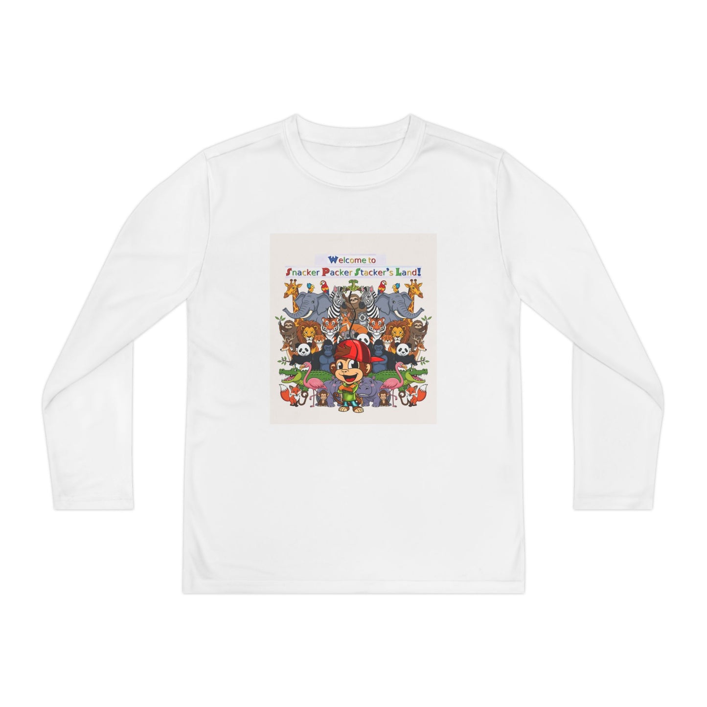 Youth Long Sleeve Tee with Colorful Animal Parade Graphic, Kids T-Shirt, Fun Kids Wear, Playful Graphic Tee, Cute Animal Print Shirt, [...]