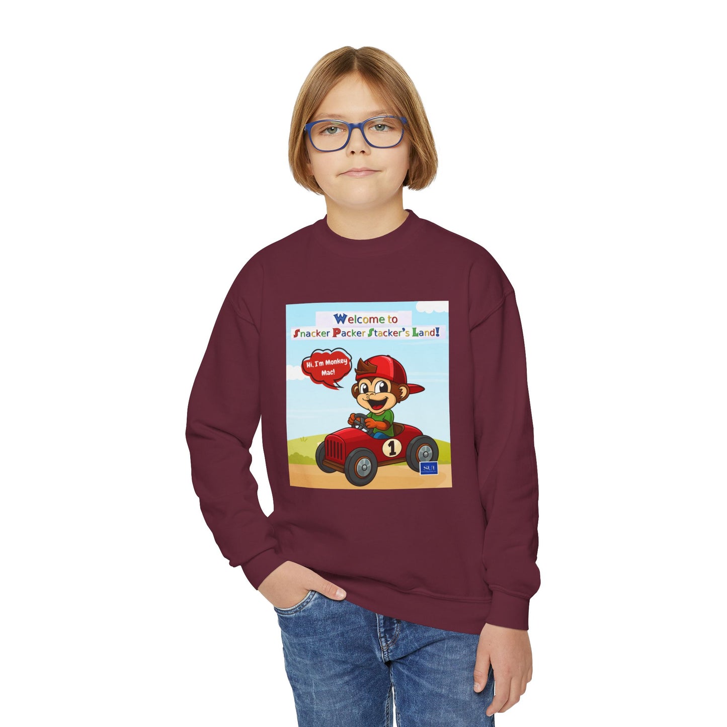Youth Adventure Crewneck Sweatshirt - Welcome to Parker's Playful Planet