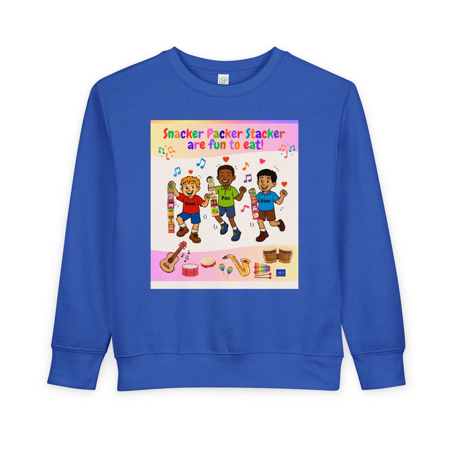 Toddler Fun Sweatshirt with Snack Packer Design