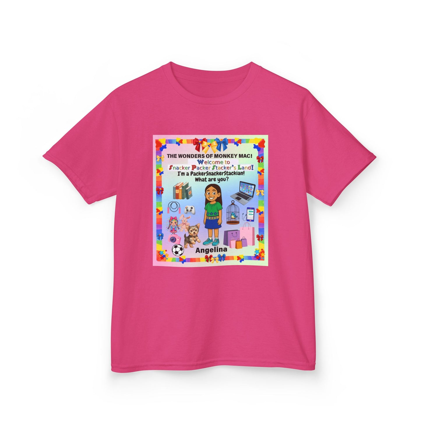 Youth Long Sleeve Tee — Personalized 'Angelina' Birthday/School Celebration Design