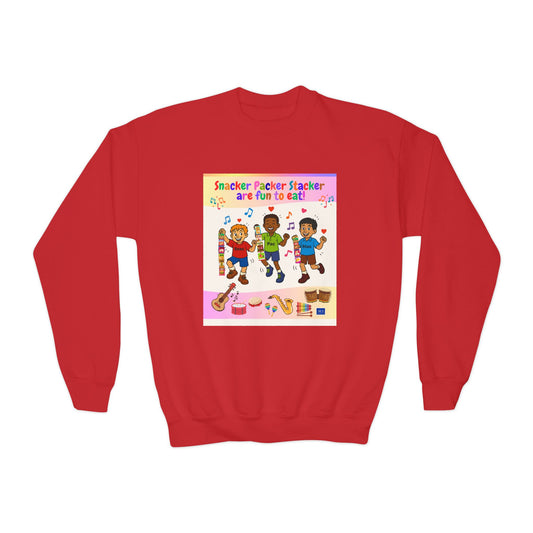 Youth Crewneck - Let's sing the Snacker Packer Stacker's Song!