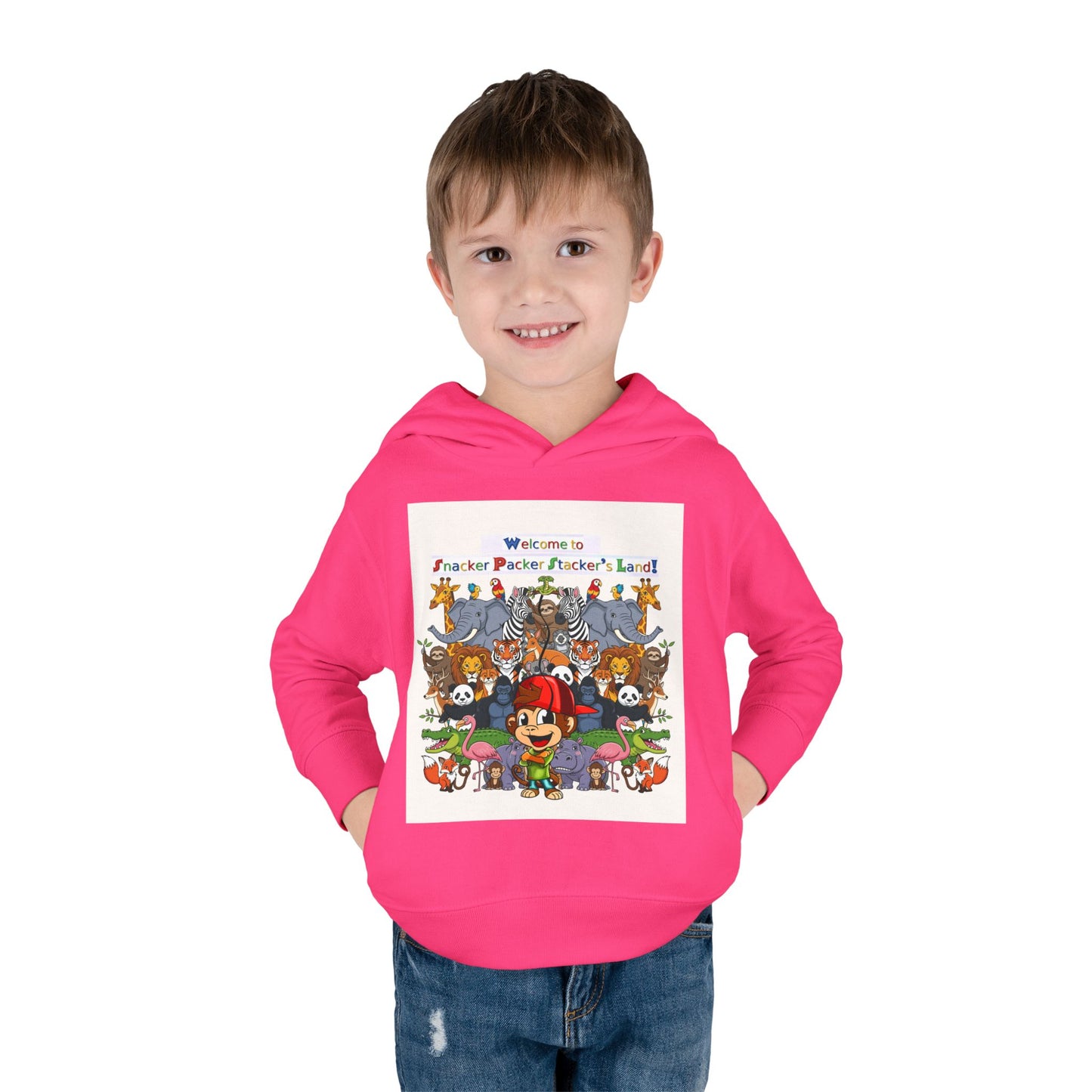 Welcome to Funland Toddler Hoodie, Kids Pullover, Fleece Kids Hoodie, Birthday Gift, Cute Cartoon Sweater