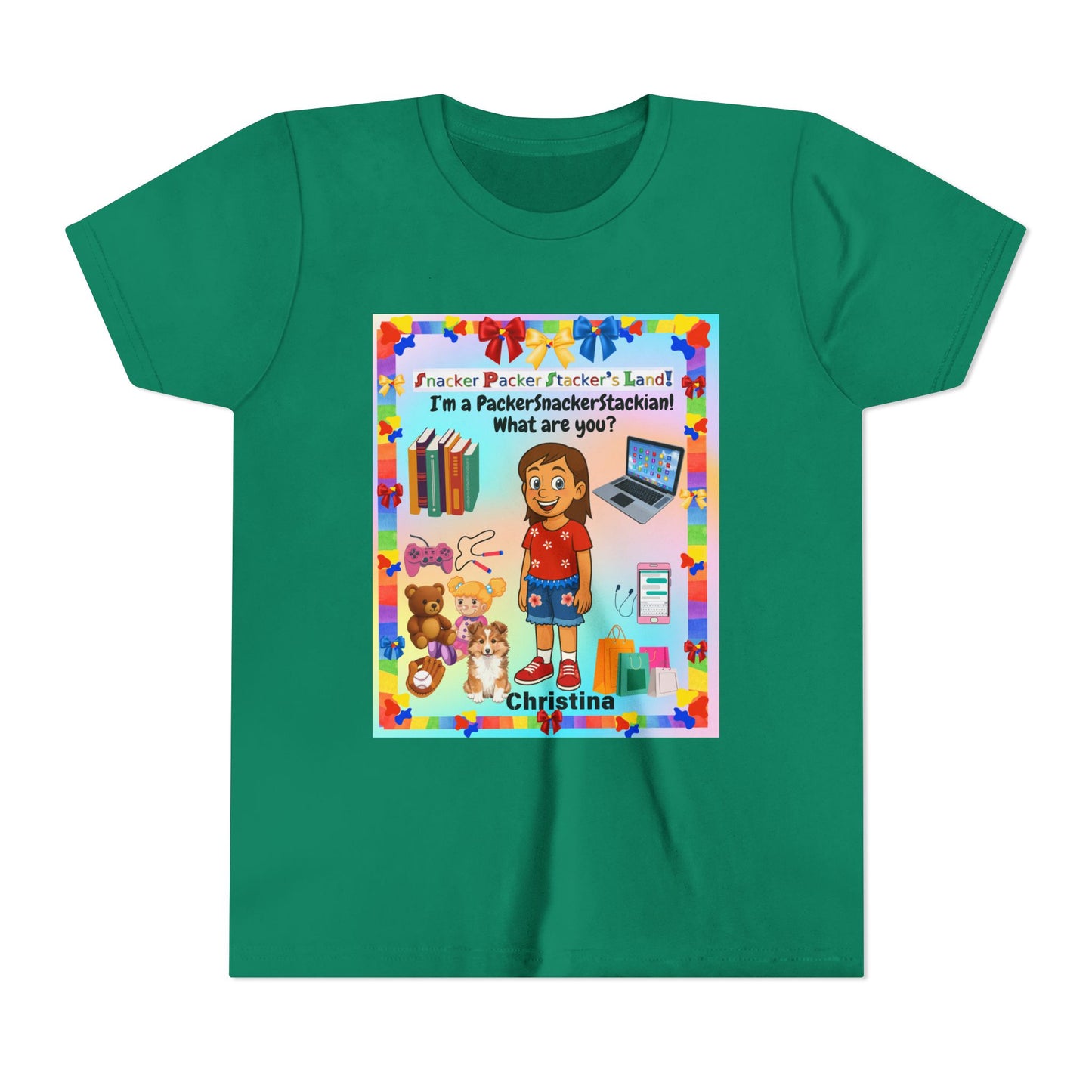 Youth Tee — Personalized "I'm a Packer/Sacker/Stackin' What are you?" Cartoon Kid Shirt