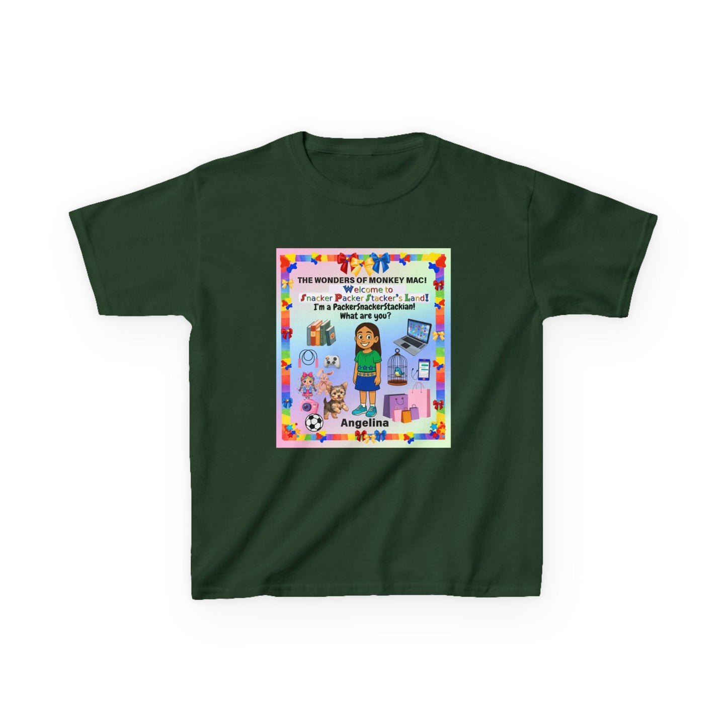 Youth Long Sleeve Tee — Personalized 'Angelina' Birthday/School Celebration Design