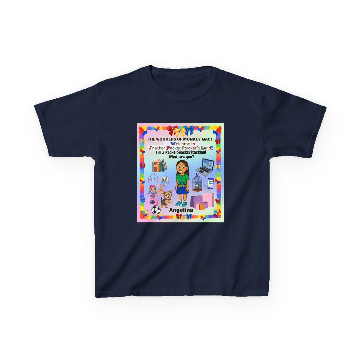 Youth Long Sleeve Tee — Personalized 'Angelina' Birthday/School Celebration Design