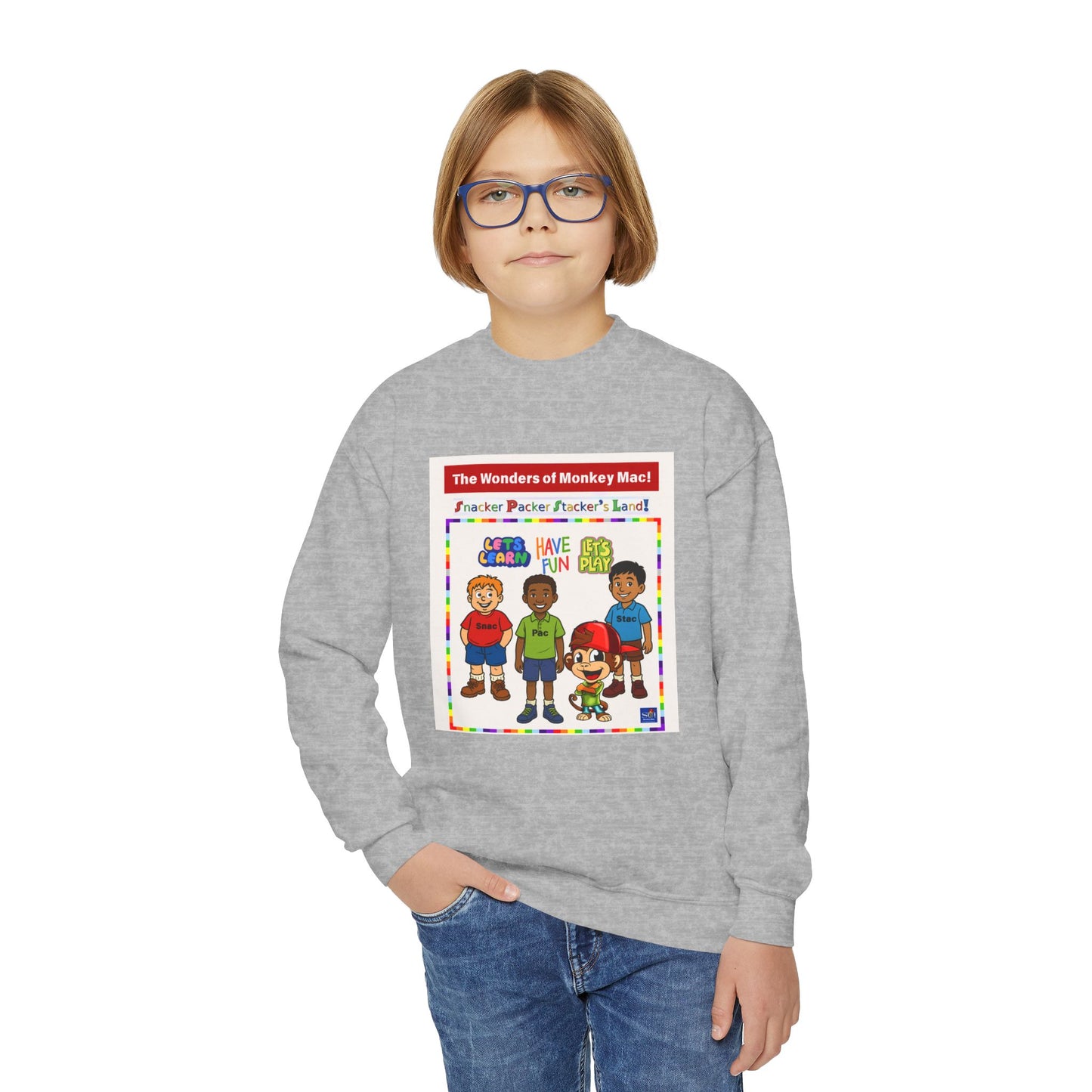 Youth Crewneck Sweatshirt - Welcome to Fun Land Design