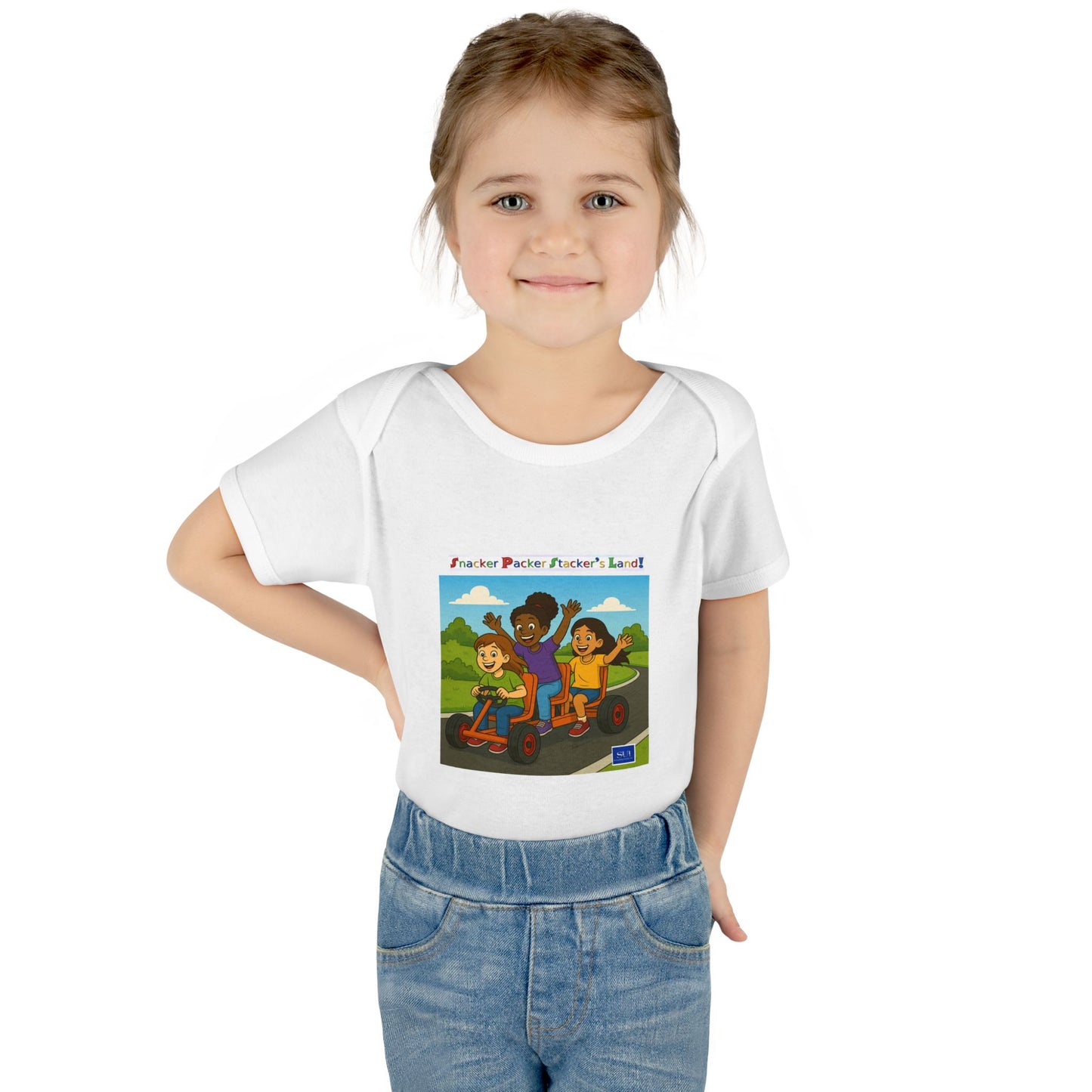 Playful Infant Bodysuit with Fun Cartoon Design