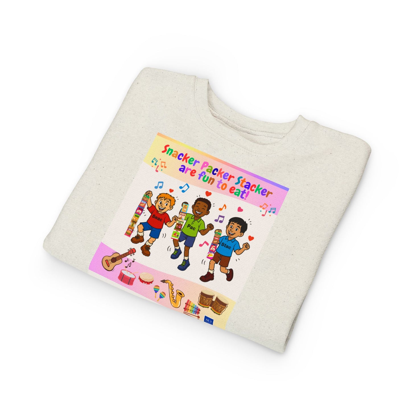 Toddler Fun Sweatshirt with Snack Packer Design