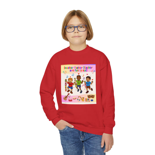 Youth Crewneck - Let's sing the Snacker Packer Stacker's Song!