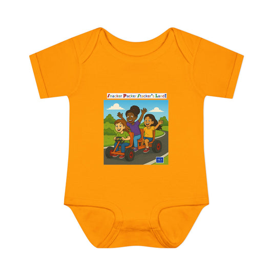 Playful Infant Bodysuit with Fun Cartoon Design