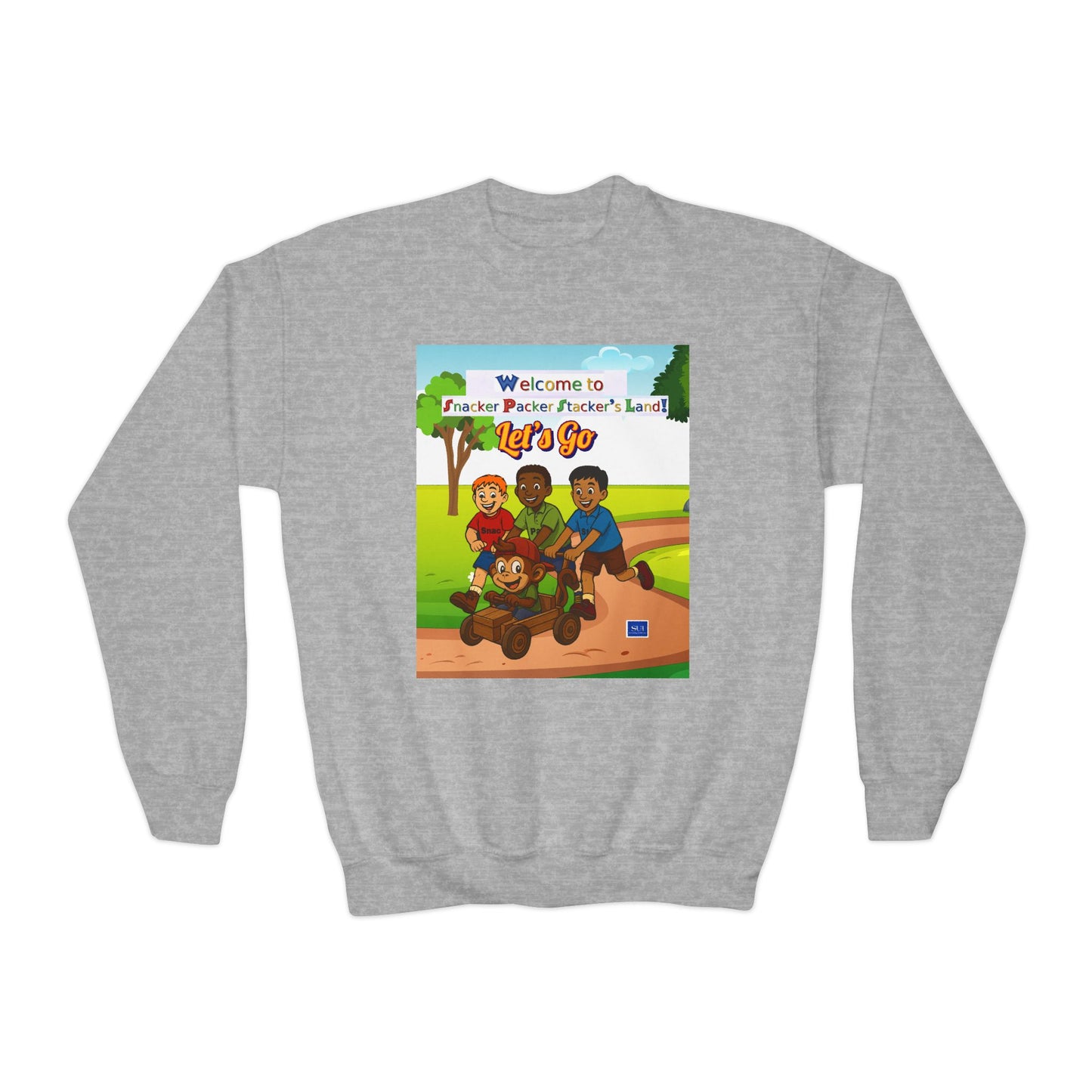 Kids' Cartoon Adventure Crewneck Sweatshirt