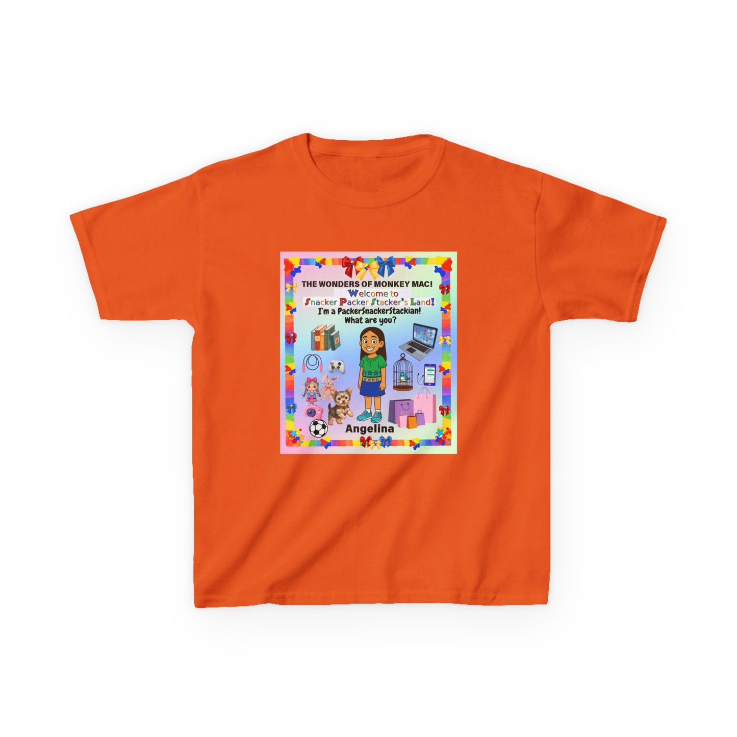 Youth Long Sleeve Tee — Personalized 'Angelina' Birthday/School Celebration Design