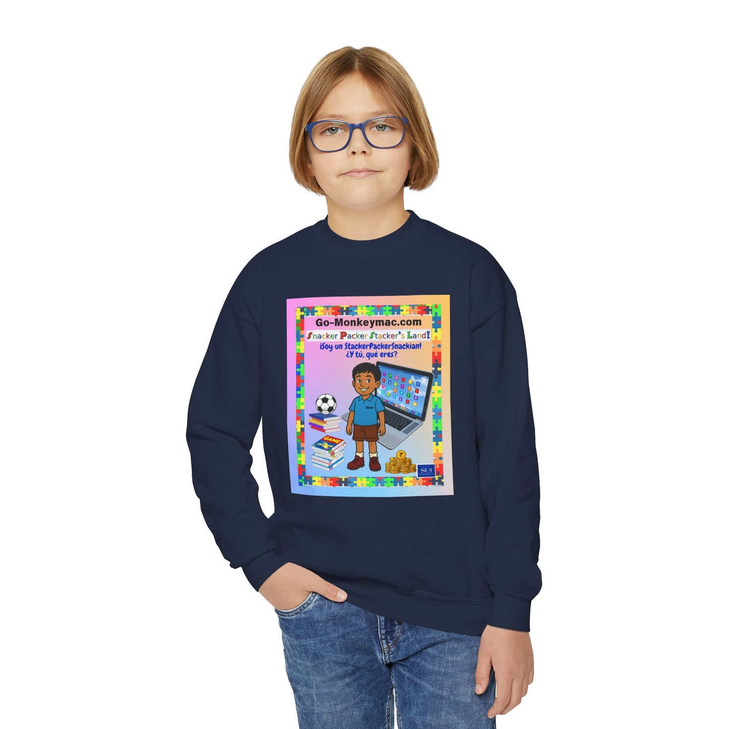 Youth Crewneck Sweatshirt - "I'm a Teacher's Favorite, What Are You?"