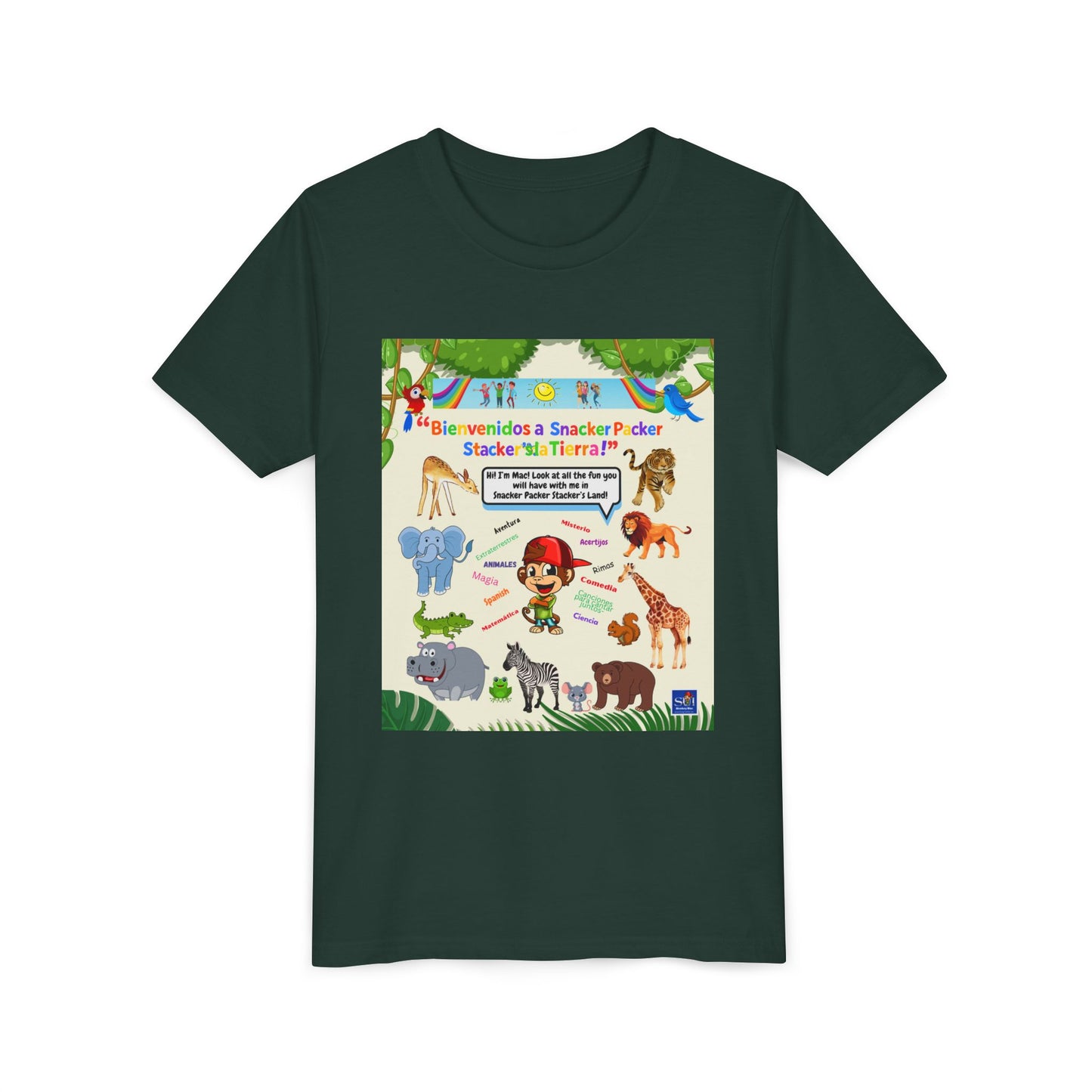 Youth Tee - (Spanish) —Safari de animales,  Zoologico