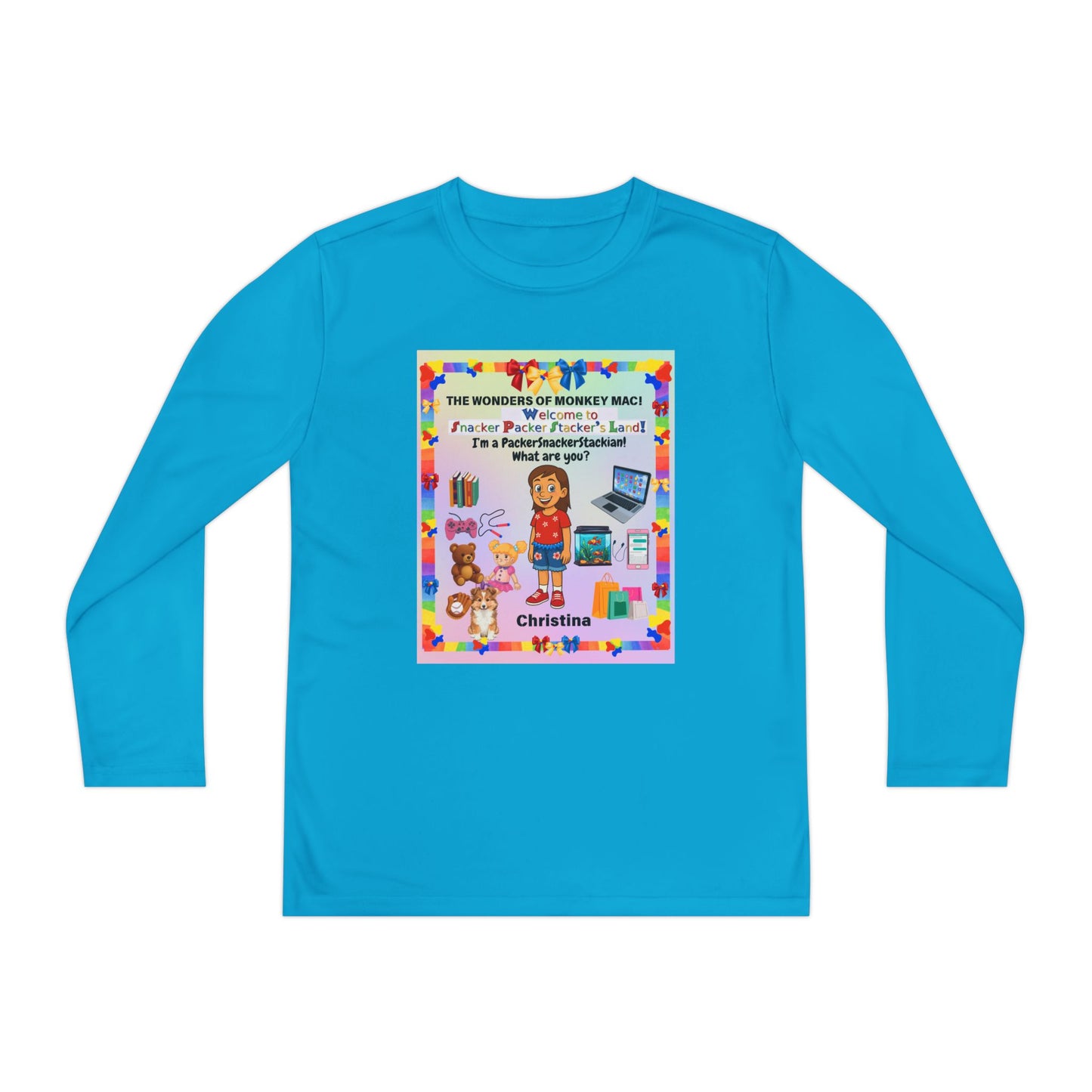 Youth Long Sleeve Tee — "I'm a Pantherchaser" Colorful Kids Reading & School Shirt