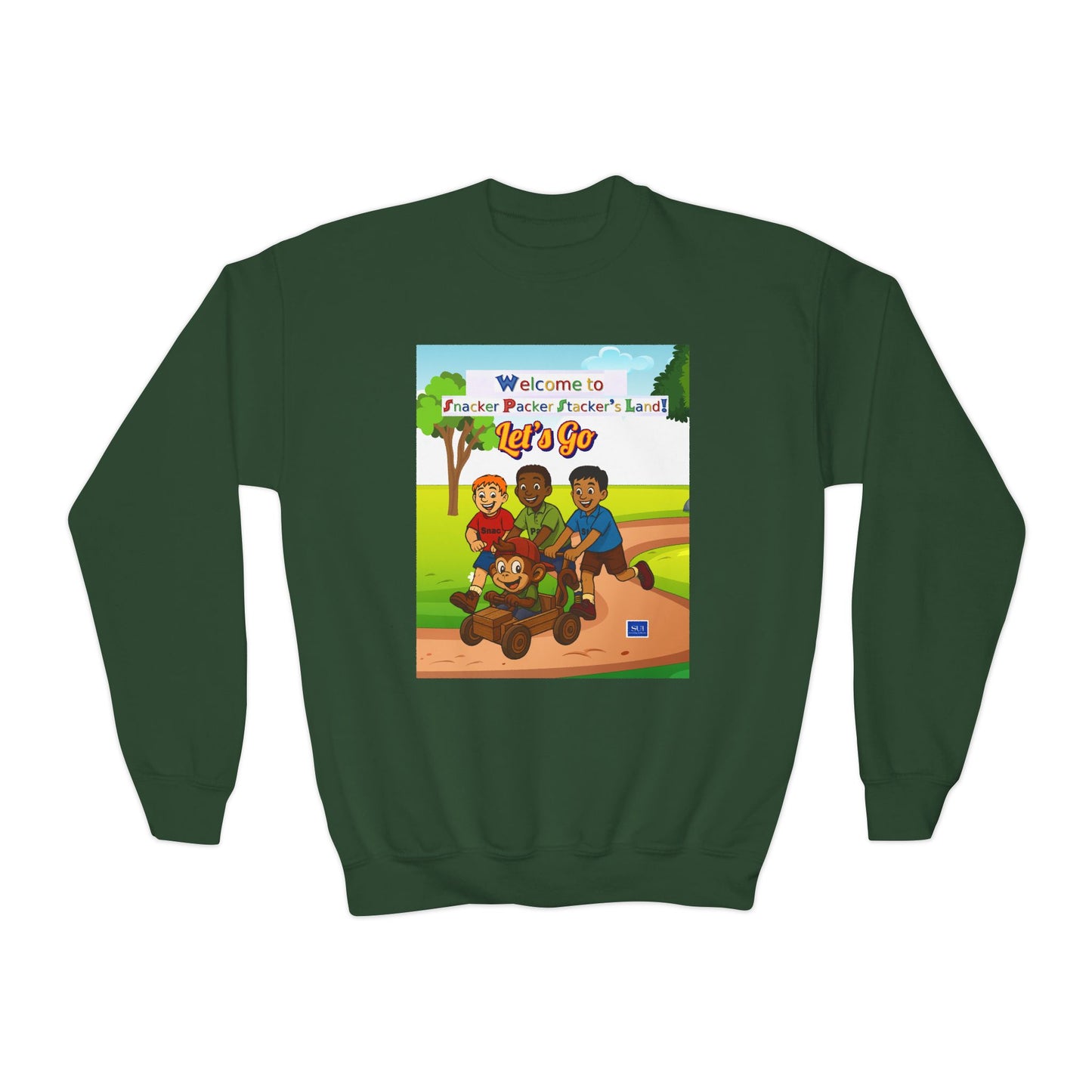 Kids' Cartoon Adventure Crewneck Sweatshirt