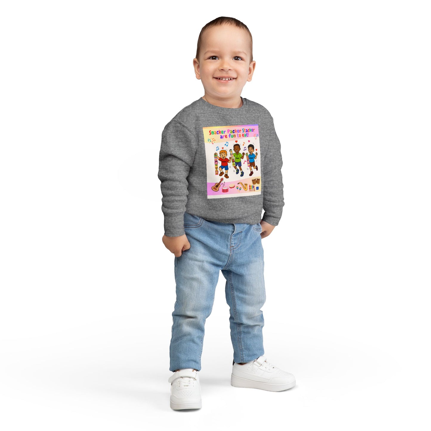 Toddler Fun Sweatshirt with Snack Packer Design